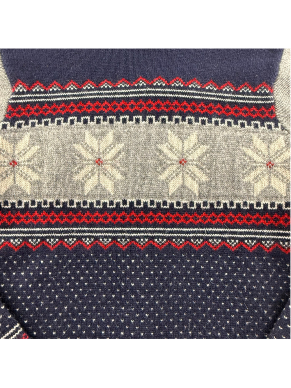 Fair Isle Sweater Women’s M World Republic Lambswool NWT Apres Ski Nordic Navy - Picture 14 of 14